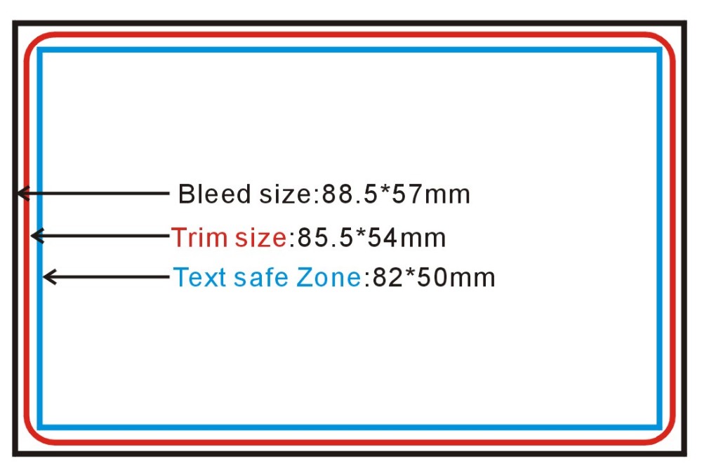 Plastic card pvc RFID card size